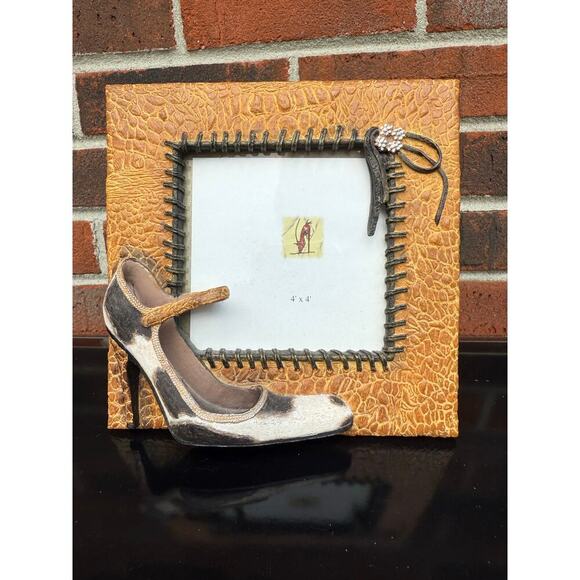 None and/or Unknown Other - Designer Shoe Lovers Faux Alligator Ceramic Picture Frame